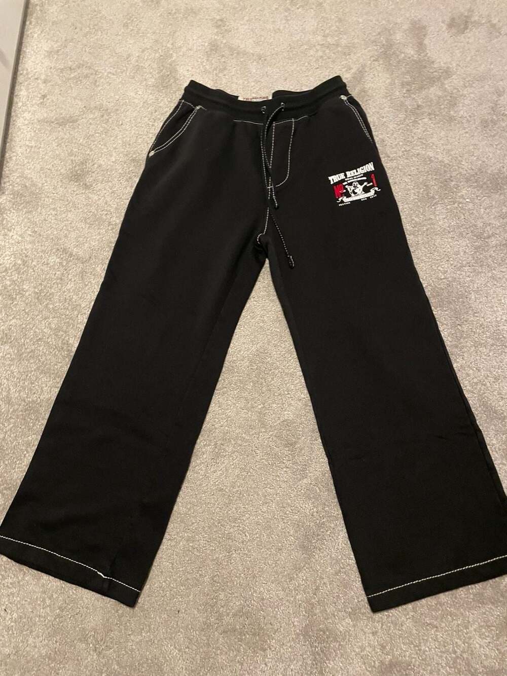True Religion No. 1 Baggy Big T Sweatpants Black Size S/P